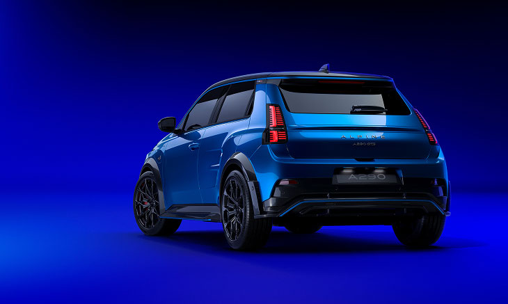 Front angled view of Alpine A290