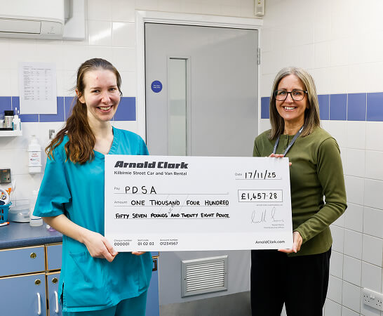 PDSA Donation From Arnold Clark