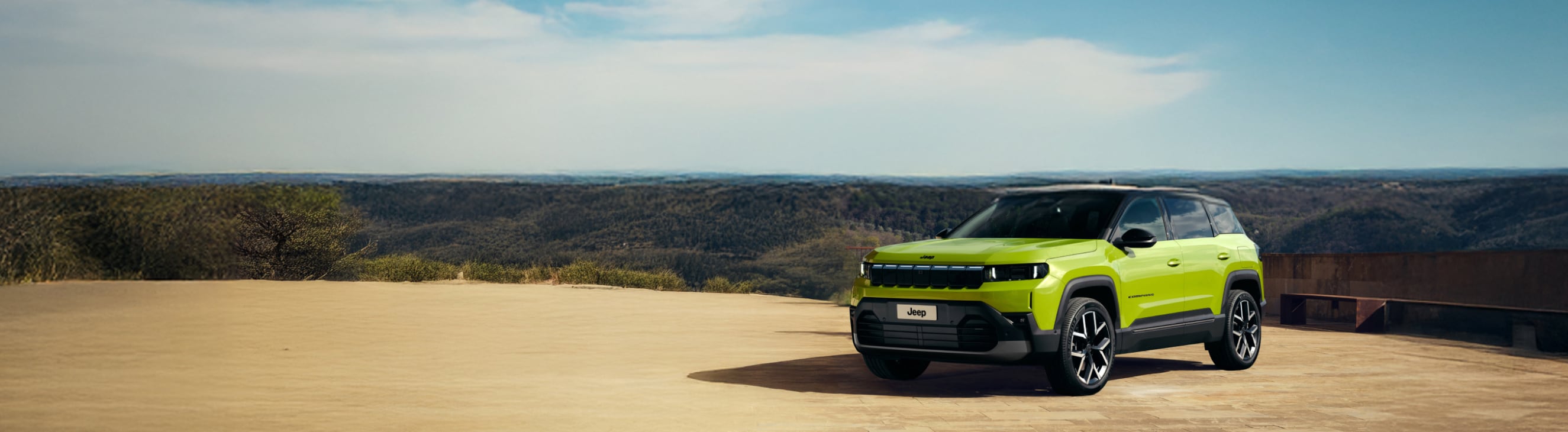 Front angled side view of Jeep Compass
